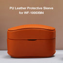 PU Leather Protective Cover Case for Sony WF-1000XM4 Charging Case (Orange)