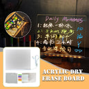 Transparent Acrylic Dry Erase Memo Message Board Writing Board With LED Li 7T_