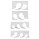 4x Quilters Templates Ruler Feather Plume Sewing Machines Tools Parts Z1Z4 B6U6