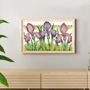 Partial Embroidery 14CT Cross Stitch Beautiful Iris Needlework Kit for DIY