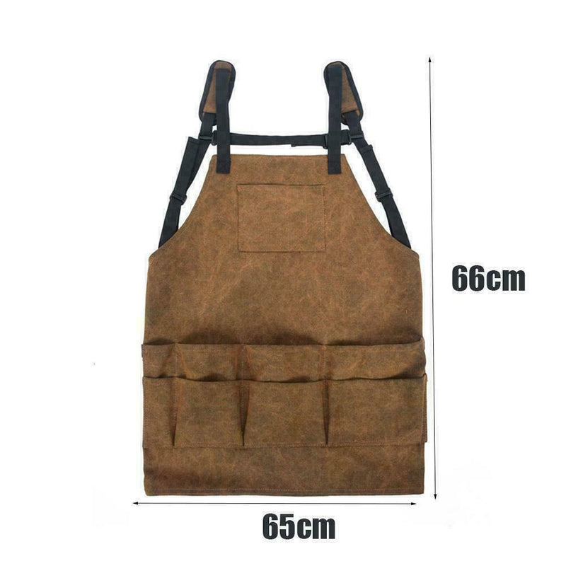 Multifunction Apron Collector Waxed Canvas Work Apron B3J6 Waterproof A1E1