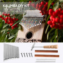 17 Keys Kalimba DIY Replacement Parts with Keys Bridge Tuning Hammer Kit Newly