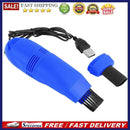 Mini Computer Vacuum USB Keyboard Cleaner PC Laptop Dust Brush (Dark Blue)