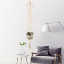 Handmade Flower Pot Net Bag Rope Braided Plant Hanging Basketball Hanger for Garden