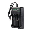18650 Charger Independent 4-Slot Universal Charger for Rechargeable Batteries