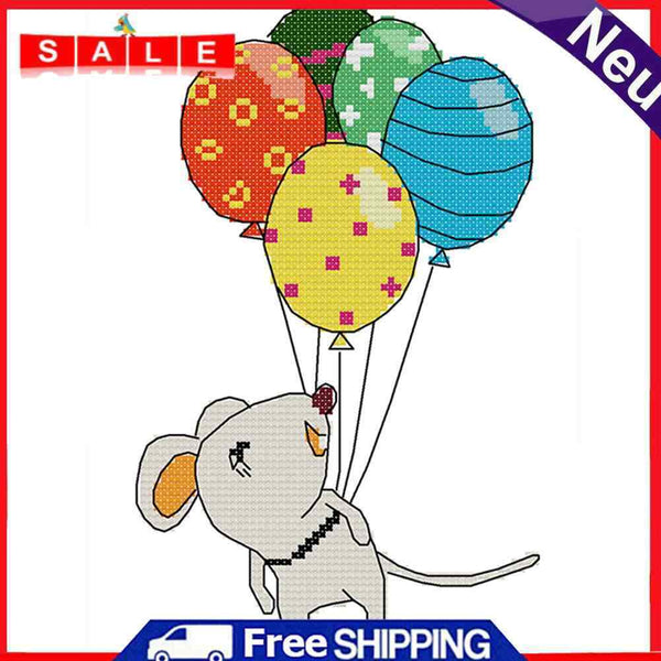 Partial Embroidery Little Mouse DIY Stamped Canvas 14CT Needlework Sets Gifts