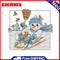 Partial Cross Stitch 11CT Sleigh Snowman Counted Embroidery DIY Wall Art Crafts