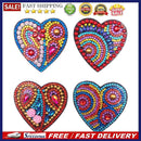 4pcs Full Drill Special Shaped Love Heart Pattern Diamond Painting Fridge M