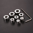 8pcs 3-10mm Drill Locator Hex Wrench Kit Drill Bit Depth Stop Collars Ring Newly