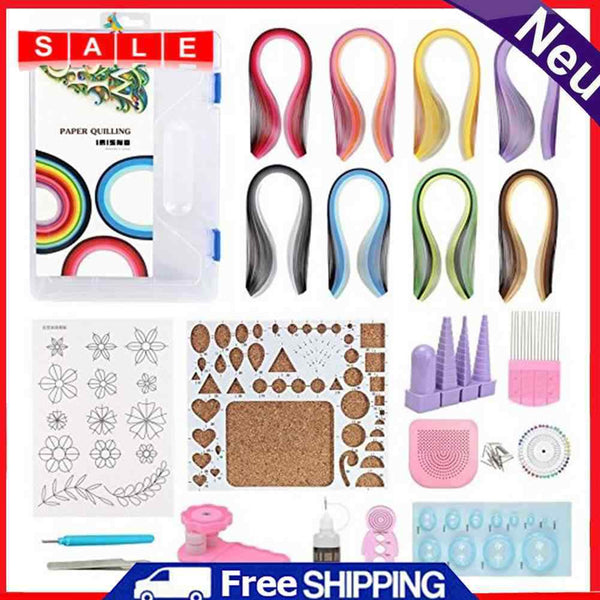 21pcs Handmade DIY Quilled Paper Beginner Set Craft Quilling Tool Paper Decor