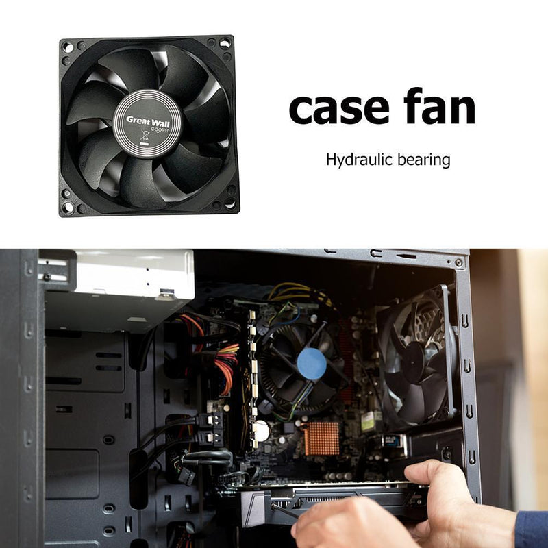 Silent Fan for Computer Cases Chassis Cooling Fan Hydraulic Bearing (8cm)