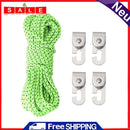 5m Reflective Tent Cord Camping Canopy Awning Fastener Wind Rope Buckle Sets