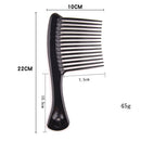 Large Wide Tooth Comb Handle Detangling Reduce Hair Loss Brush Tool (Black)