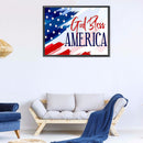 5D DIY Diamond Painting Kits Independence Day Full Round Drill Wall Art Cra