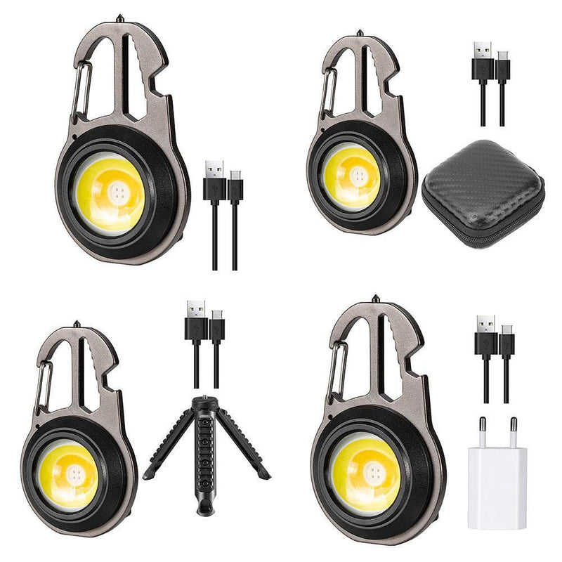 Portable LED Flashlight Mini Keychain Work Light Outdoor Bottle Opener (A)