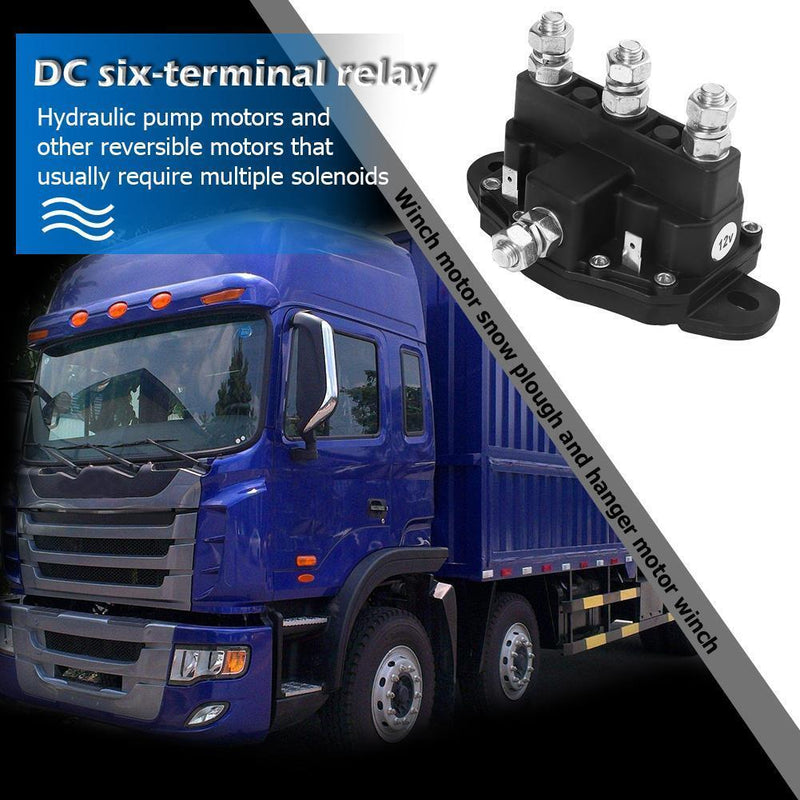 12V Solenoid Valve 6 Post Car Relay Winch Motor Reversing Solenoid Switch