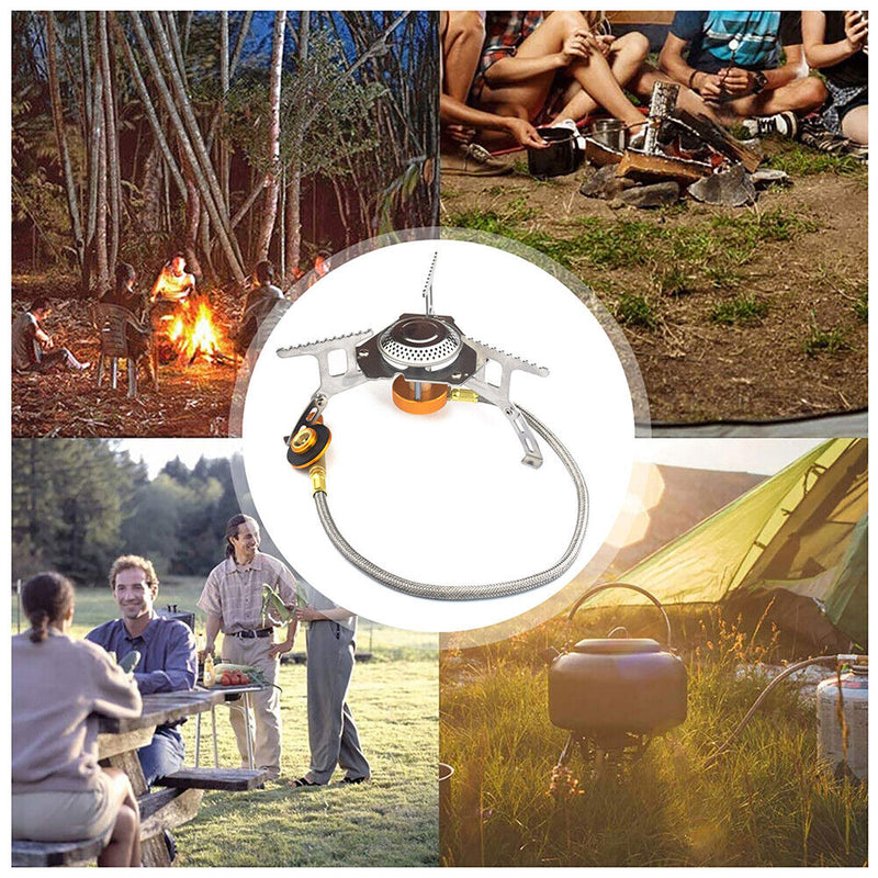 Outdoor Gas Stove Folding Camping Hiking Picnic Electronic Portable Split Stoves