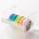 Tape Dispenser Desktop Tape Cutter Stationery Storage Box Organizer(Beige)