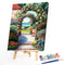 Garden Landscape Frameless DIY Oil Paint by Numbers Kit Handpainted Artwork