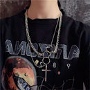 Rock Party Jewelry Collar Hip Hop Chain Necklace Pendant Cross Punk Choker