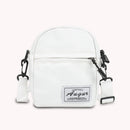 Fashion Women Canvas Patchwork Crossbody Bag Casual Mini Handbags (White)