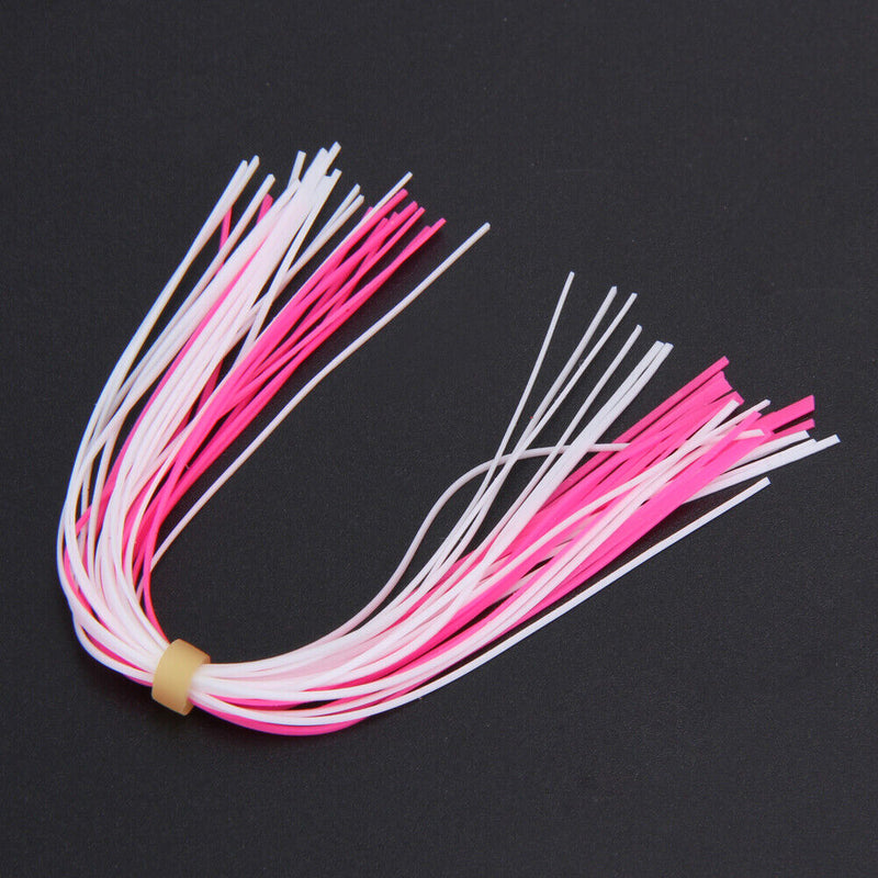 10 Bundles 50 Strands Silicone Skirts Fishing Skirt Rubber Jig Lure Mixed Color