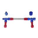 Stainless Steel Braided 8 AN Dual Feed Fuel Line Kit for Holley 4150 Carb