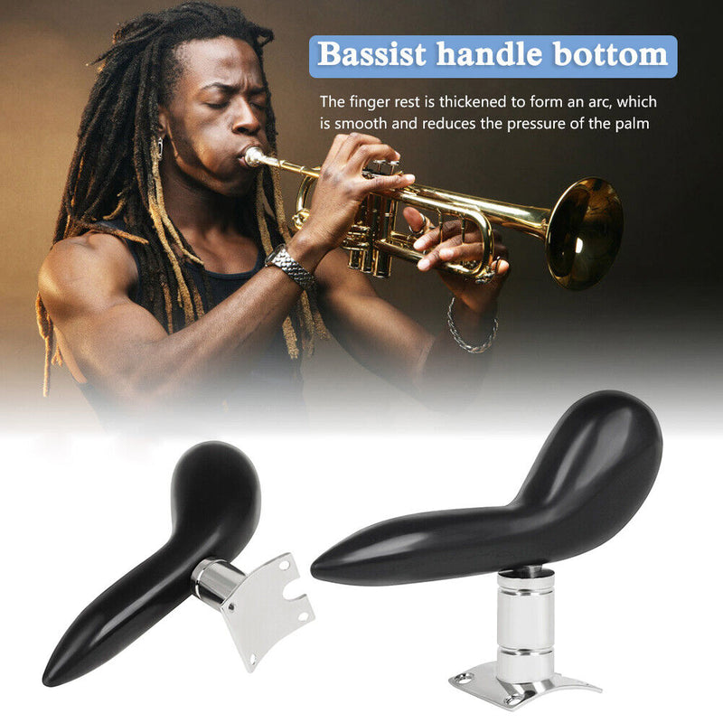 Removable Bassoon Finger Rest Set with Base Comfortable Hand Holder Saddle Black