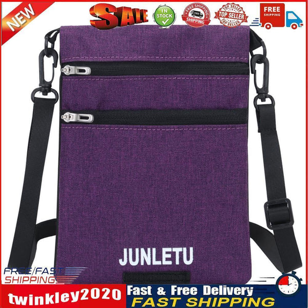 Waterproof Travel Shoulder Neck Bag Messenger Passport Holder (Purple) Newly