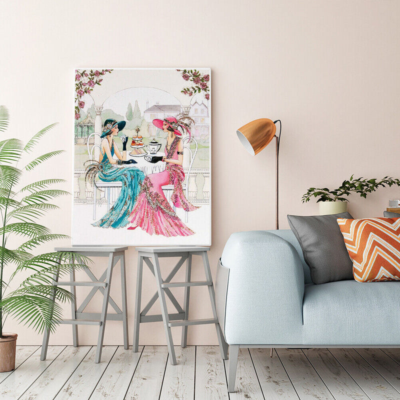 Leisurely Noblewoman Oil Canvas Picture DIY Hand Painted Paint By Numbers Kit