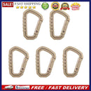 5pcs Outdoor Carabiner Molle Buckle Keychain Hook Camping D Buckle (Mud)