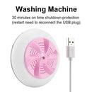 Mini Ultrasonic Turbo Washing Machine Removes Dirt Travel Washer (Pink) Newly
