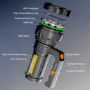 Black Lamp LED Rechargeable Hand Torch Flashlight Camping Lights Work Light