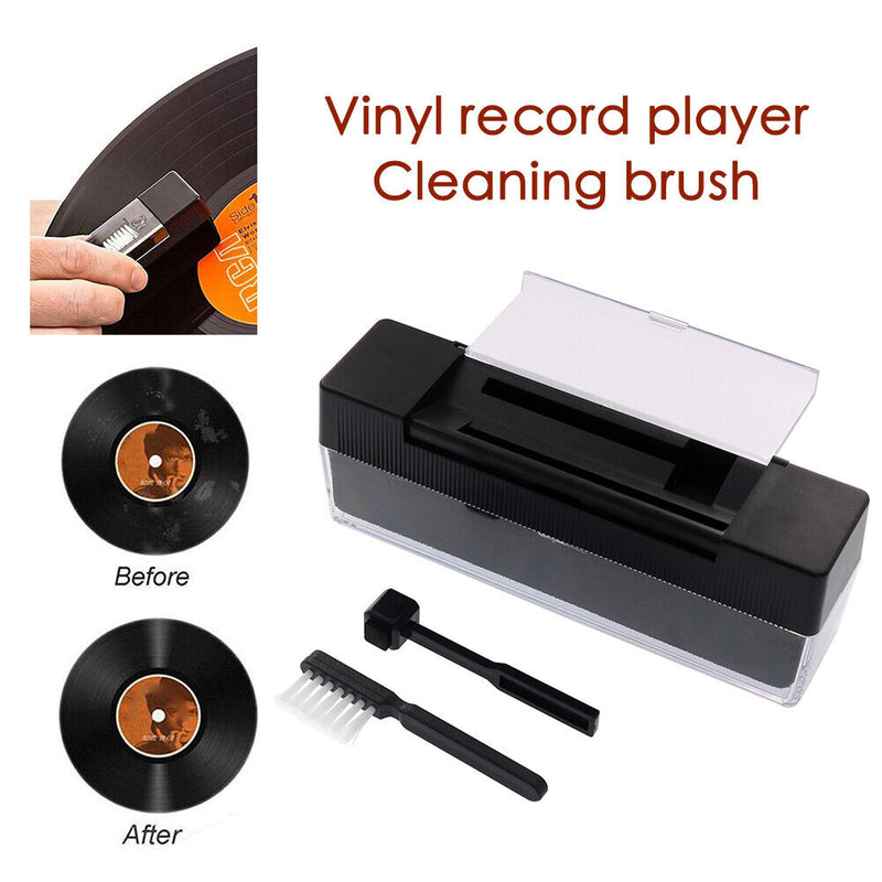 2 in 1 LP Vinyl Record Cleaner Cleaning Brush Dust Remover Kits for Turntables