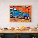 5D DIY Retro Blue Truck Diamond Painting Full Square Drill Rhinestone Pictu