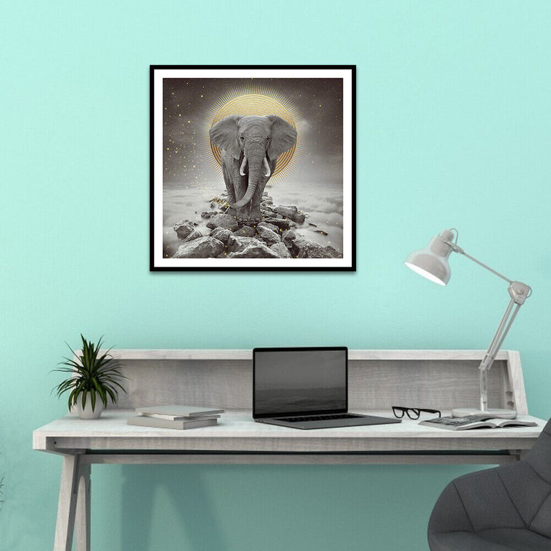 5D DIY Full Drill Diamond Painting Elephant Cross Stitch Craft Kit (wll817)