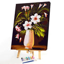 Painting By Numbers Kit DIY Flowers Vase Hand Painted Canvas Oil Art Picture