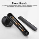 Fingerprint Door Lock Handle Smart Biometric Entry with 2 Keys (Black) Newly
