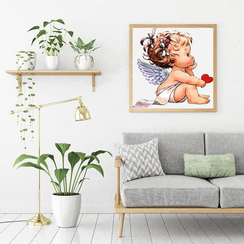 5D DIY Full Drill Diamond Painting Baby Angle Embroidery Craft Kit Home Wall Art