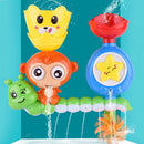 Baby Bath Toys Wall Sunction Cup Marble Race Run Track Kids Play Water Game Set