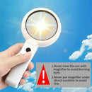 Foldable Magnify Glass with LED Light and Stand Handheld Foldable Magnifier