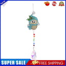 Diamond Drill Rainbow Collection Hang Crystal Prisms Wind Chime Decor (Owl)