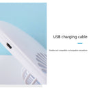 Mini Electric Handheld Fan Portable USB Charging Fans for Students (White)