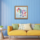 5D DIY Diamond Painting Hippocampus Kits Full Round Drill Wall Rhinestone Decor