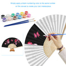 Butterfly Folding Fan DIY Handmade Oil Paint By Numbers Art Craft(SX37)