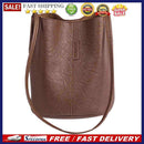 Ladies Leather Handbag Women Pure Color Totes Fashion Bucket Travel Shoulder Bag