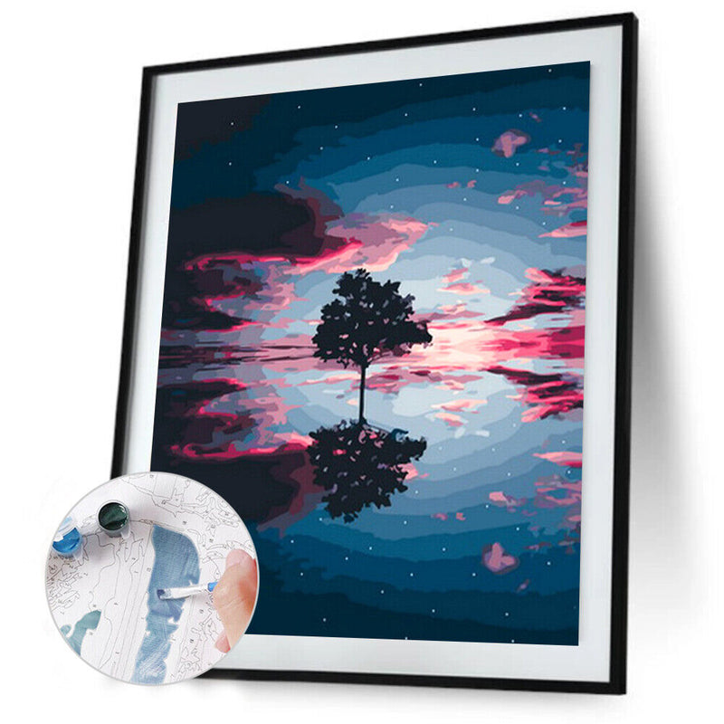 40x50cmNight Scenery Oil Paint By Numbers Picture DIY Painting