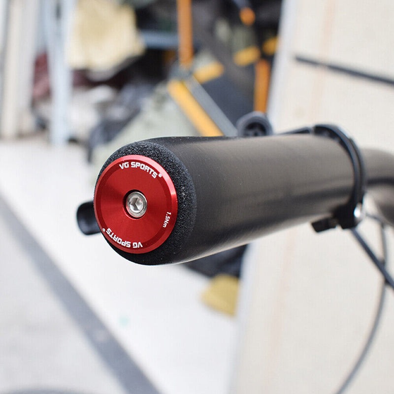 VG Sports 2x Bike Handlebar Aluminium Alloy Bicycle Grip Bar Plug Cycling P