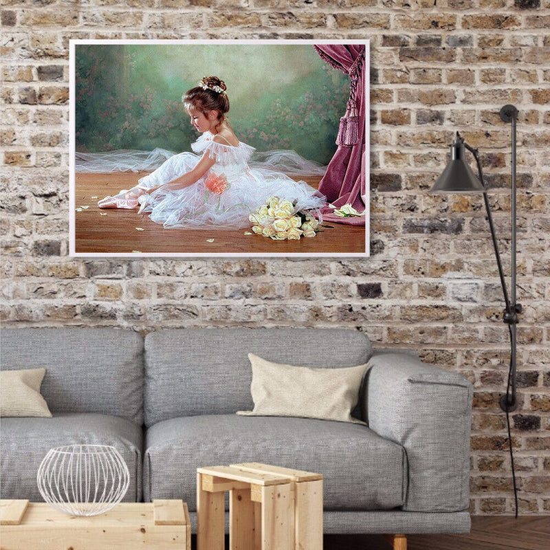 Full Round Drill Diamond Painting 5D DIY Ballet Girl Rhinestone Mosaic Picture