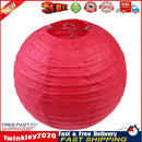 4 inch Round Chinese Paper Lantern DIY Paper Ball Lamp Party Decor (Red) Newly
